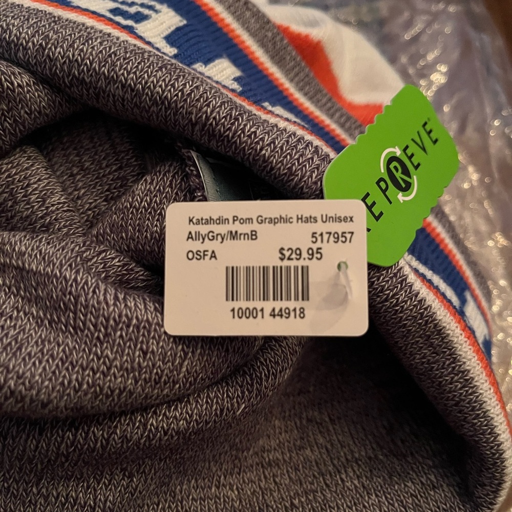 L.L. BeanGray and Orange Mountain Beanie - Picture 3 of 3